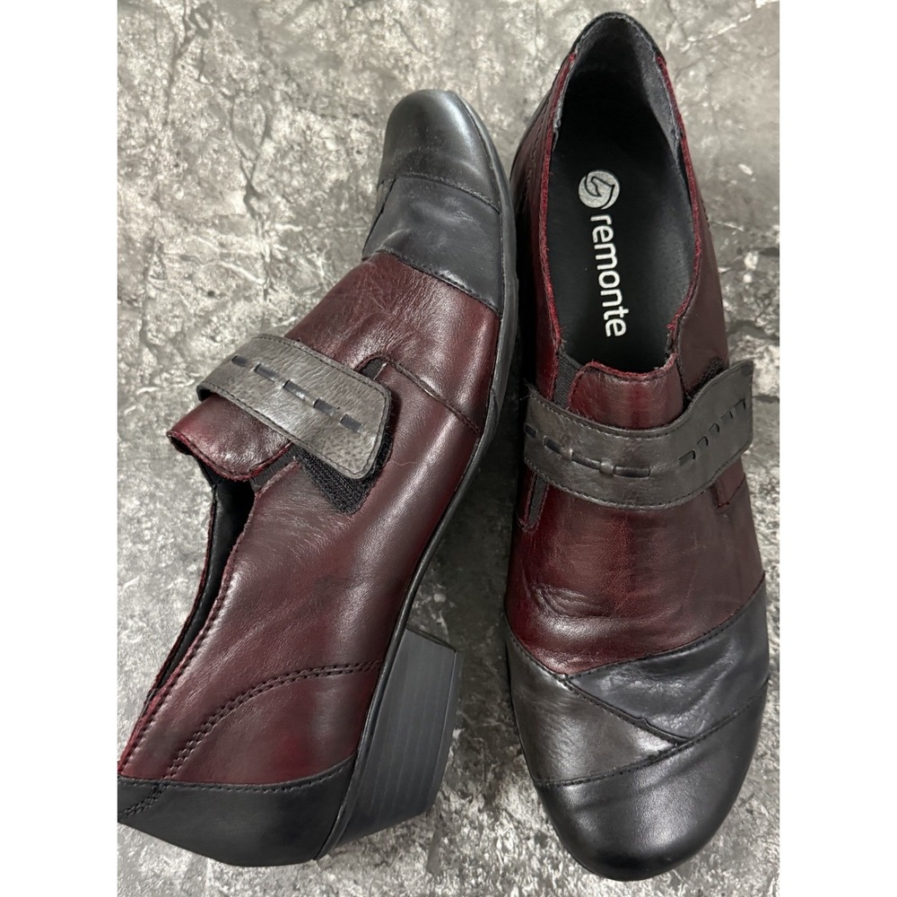 Remonte Womens Multicolor Leather Strap Block Heel Shoes Size US 11/42
